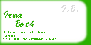 irma both business card